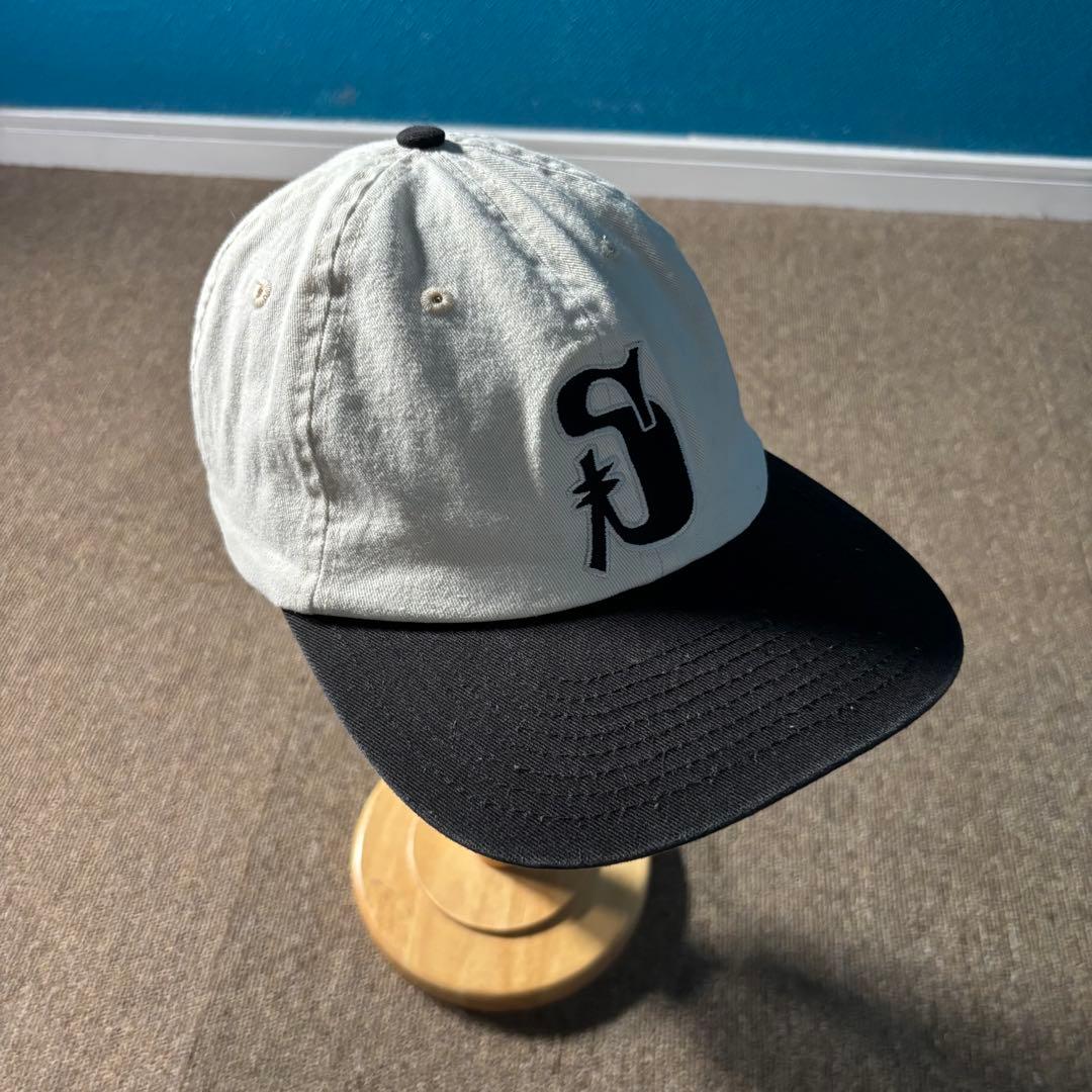 stussy ツートン 6パネル コットン キャップ 白黒