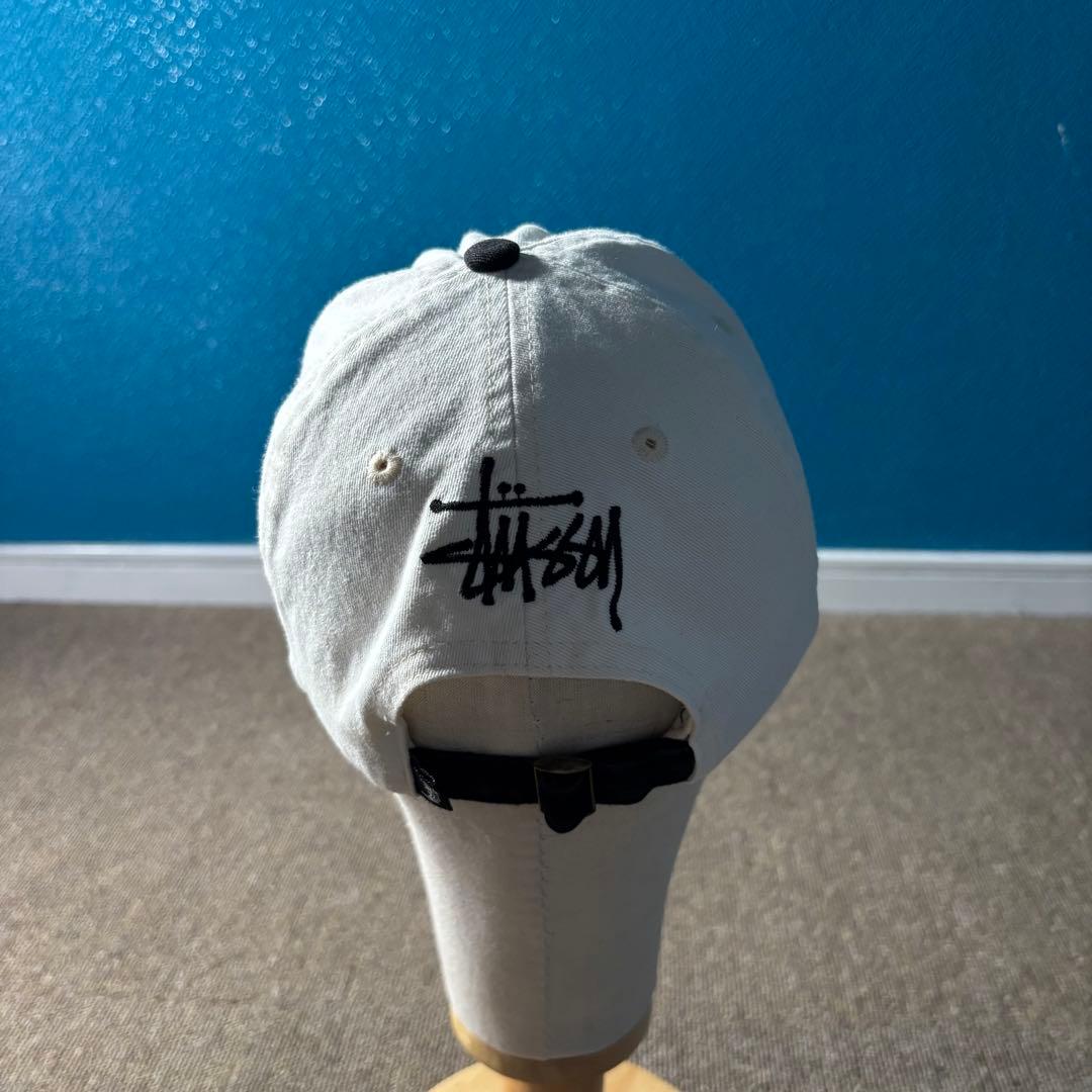 stussy ツートン 6パネル コットン キャップ 白黒