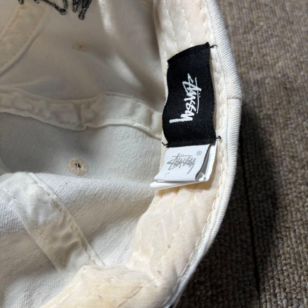 stussy ツートン 6パネル コットン キャップ 白黒