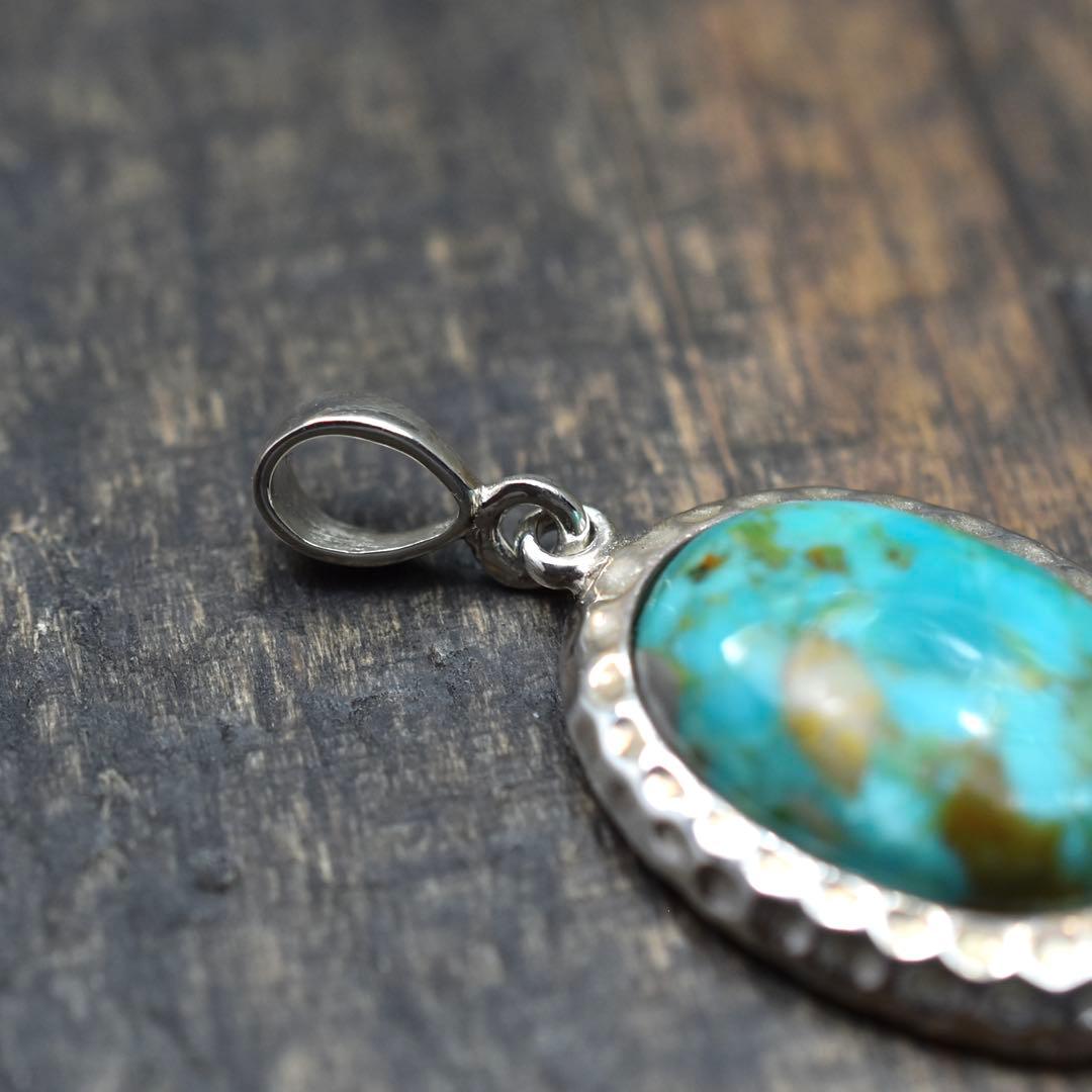 Silver925 Compressed Turquoise ターコイズチャーム
