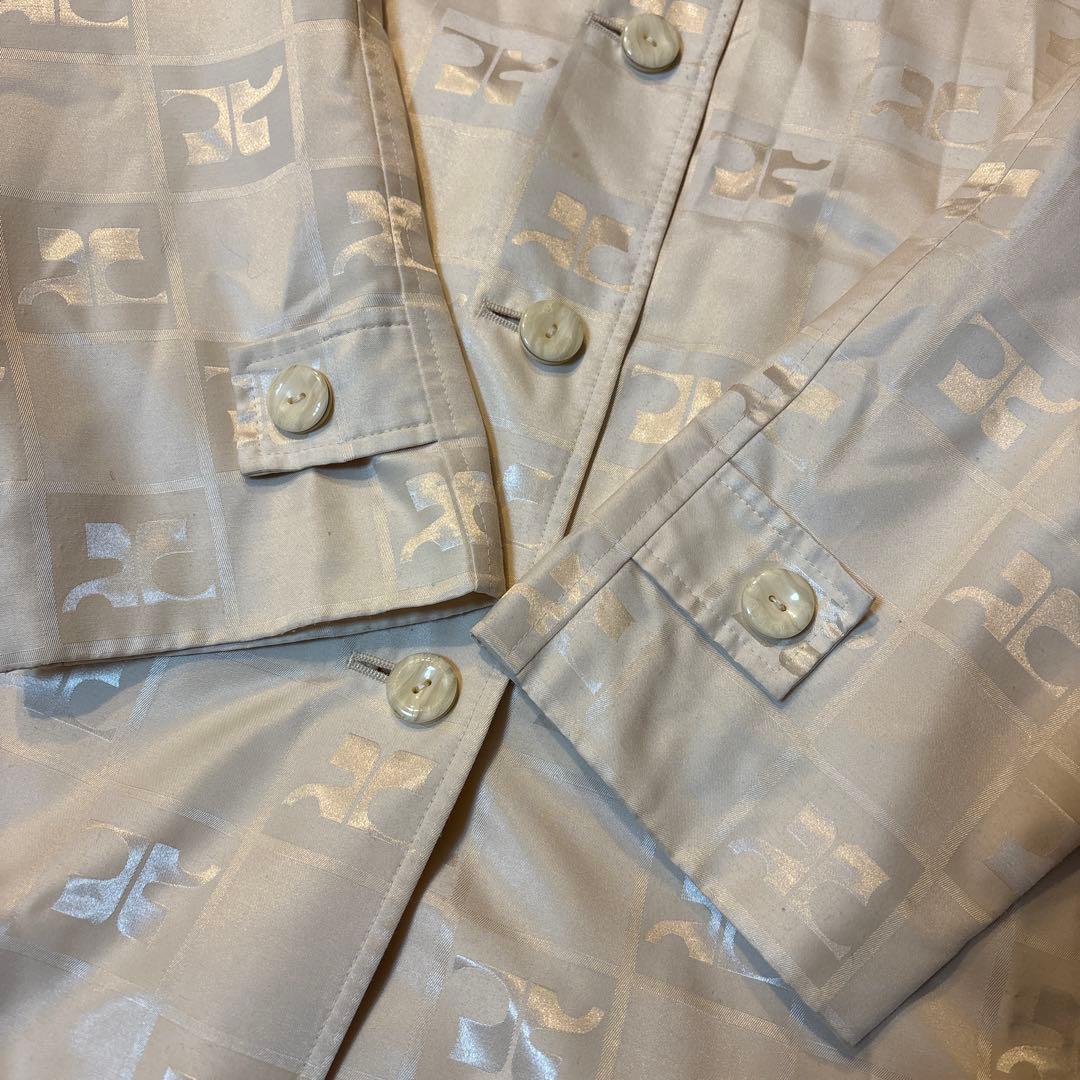 courrèges クレージュ ロゴパターン スプリングコート