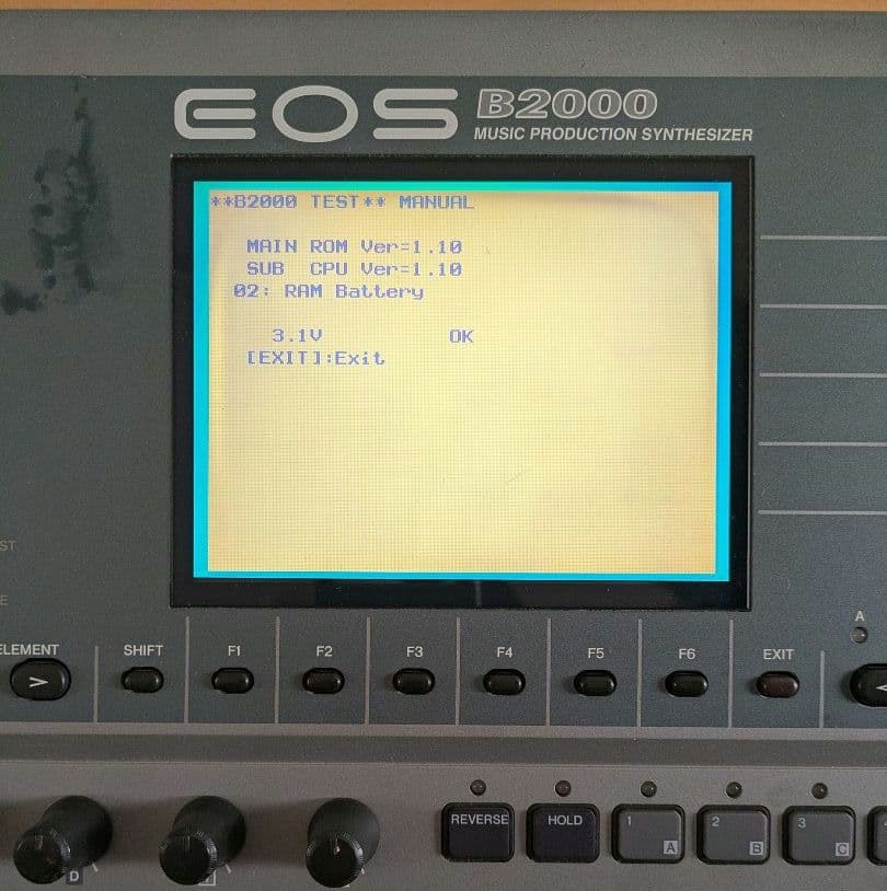 ヤマハ シンセサイザー EOS B2000 テストモード基本動作確認品