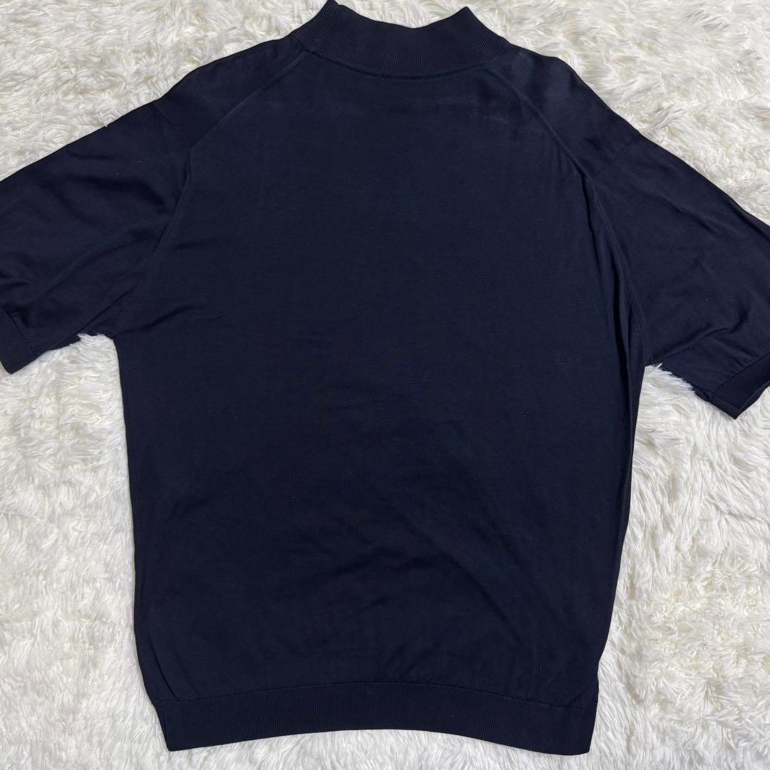 ジョンスメドレー シーアイランドコットン 30G モックネックニットTシャツ