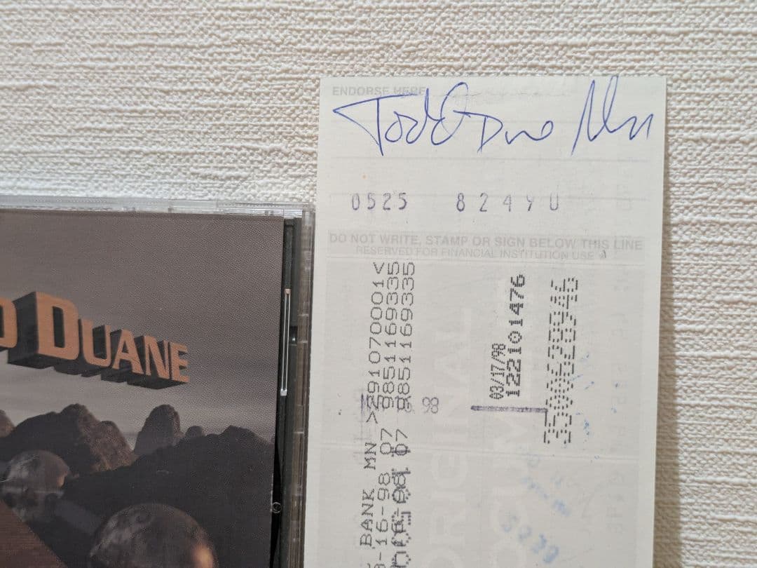 【本人サイン？】Todd Duane Omnipresent トッド・デューン