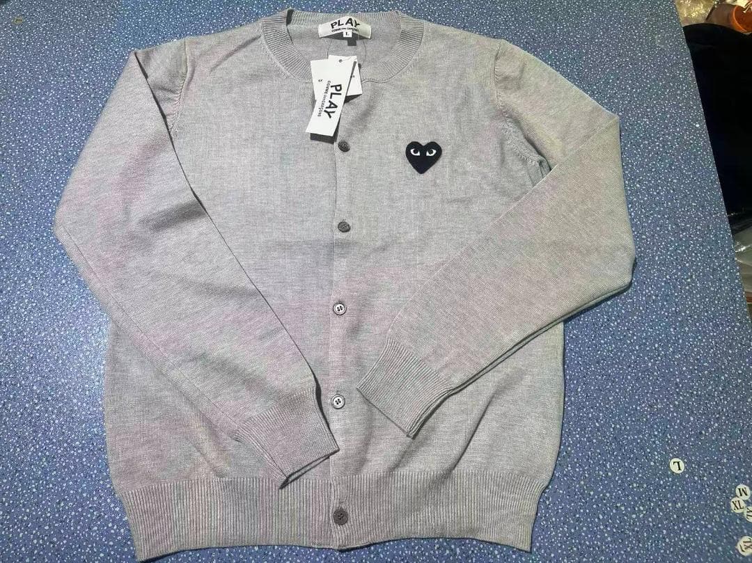 PLAY COMME des GARCONS カーディガンM-XL#11 グレー