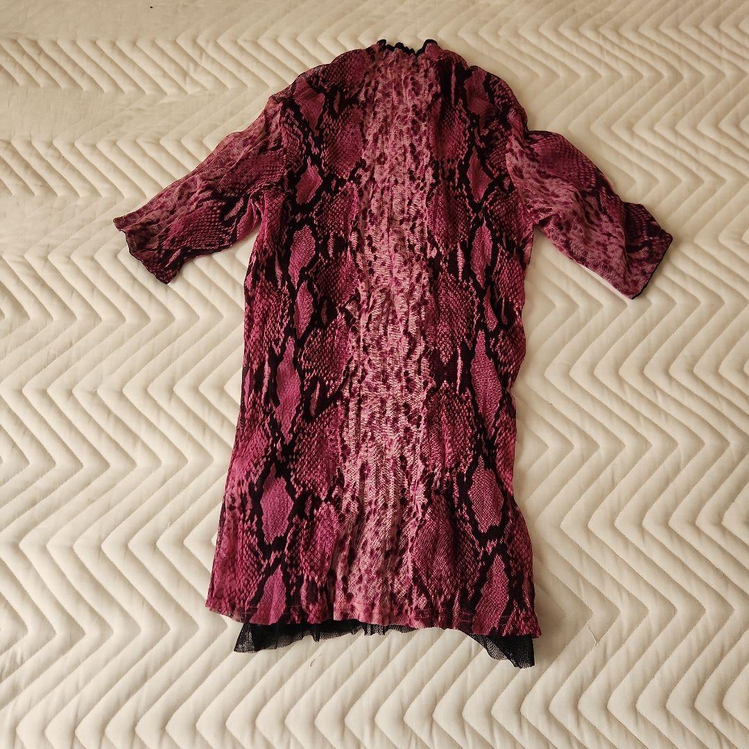 激レア！ yoshiyuki konishi 蛇柄シワ加工メッシュカットソー