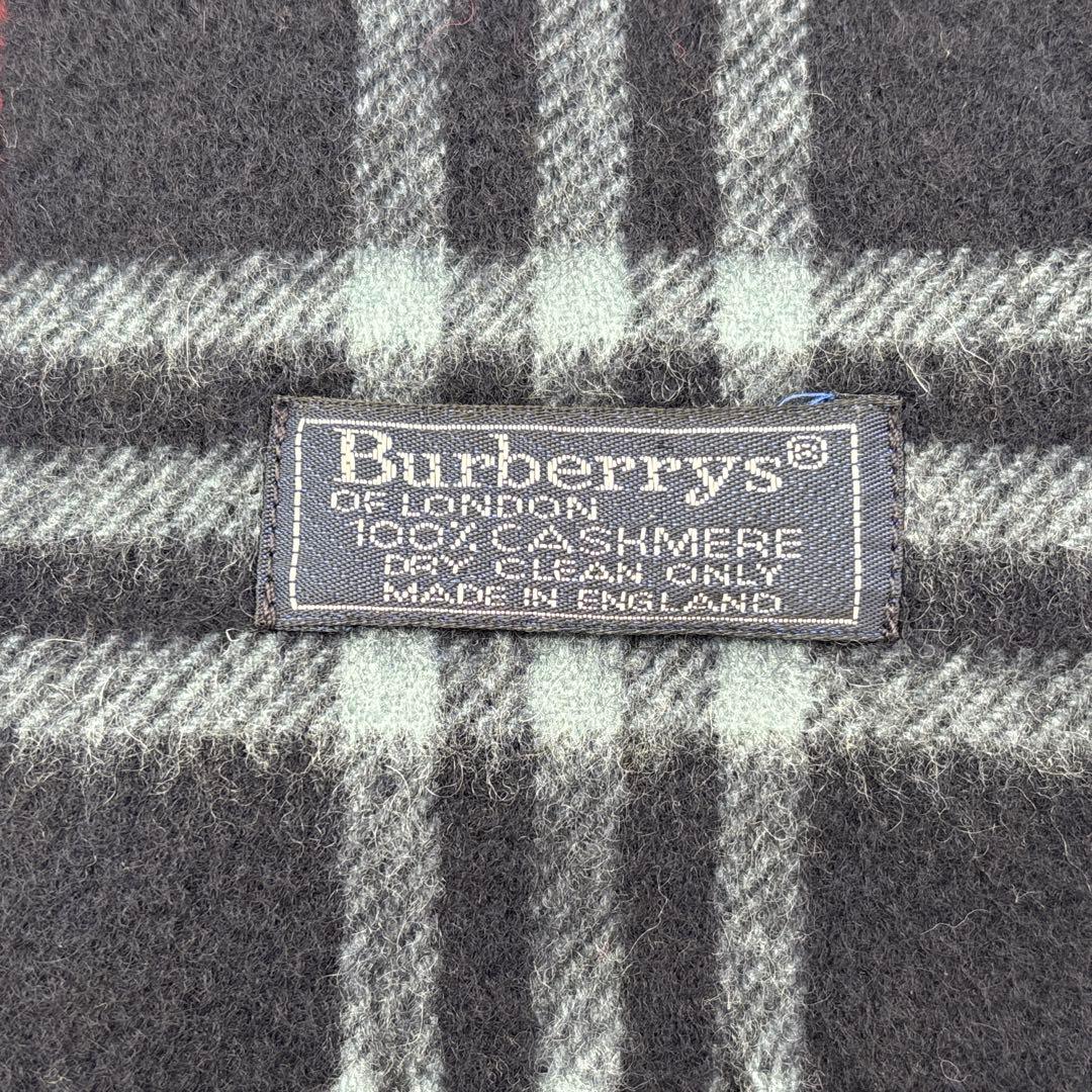 BURBERRY カシミヤ マフラー ノバチェック ネイビー バーバリー