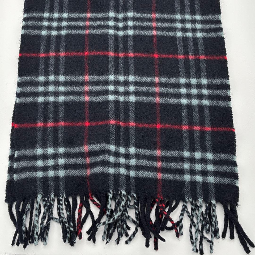 BURBERRY カシミヤ マフラー ノバチェック ネイビー バーバリー