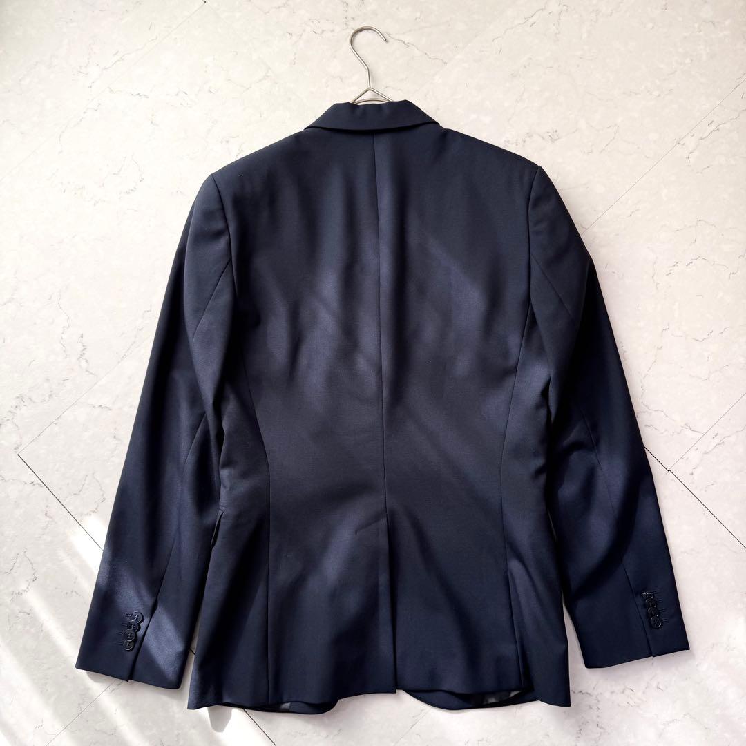 新品 agnes b テーラードジャケット 48 ネイビー 裏地 ロゴ