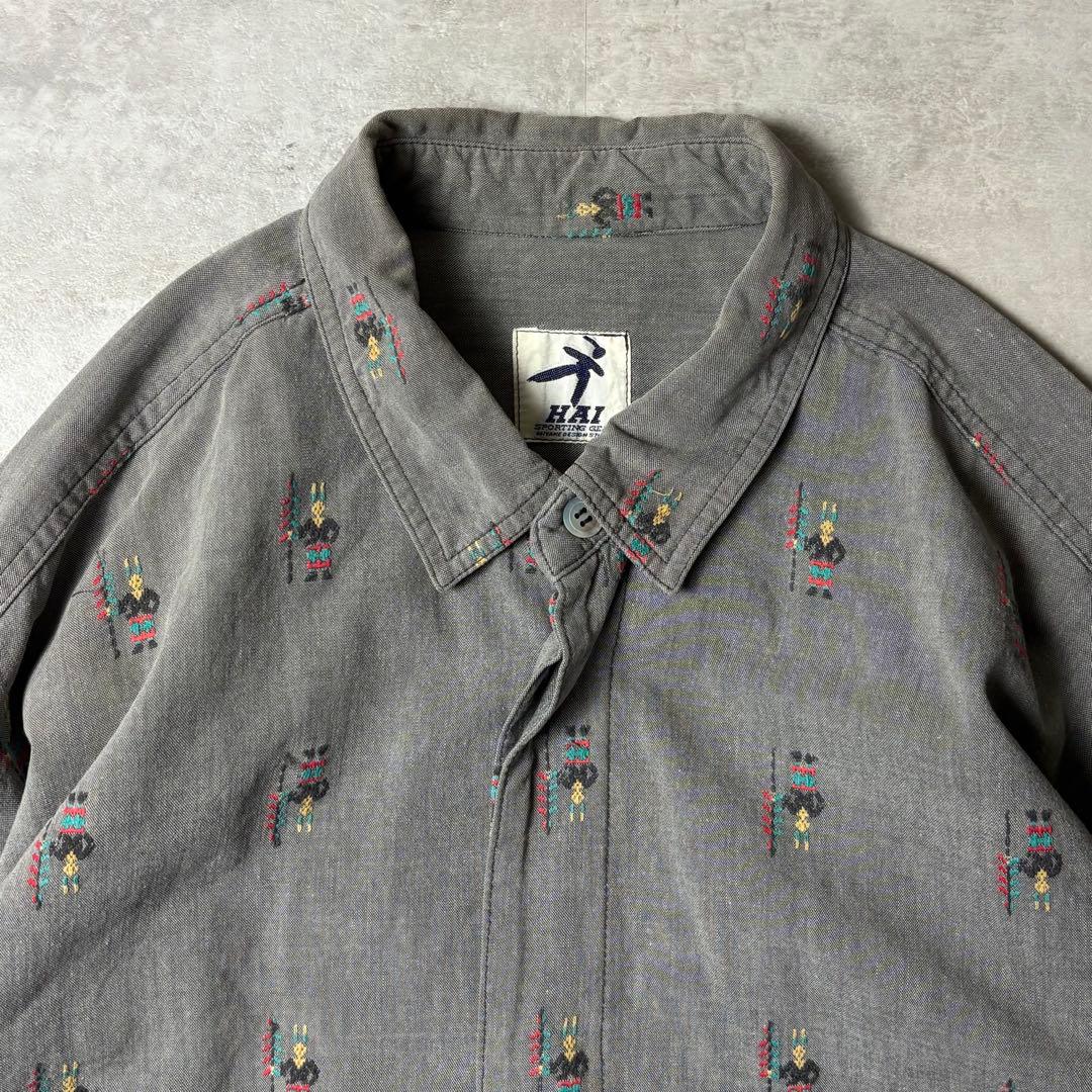 HAI sporting gear ショートブルゾン 総柄刺繍 イッセイミヤケ