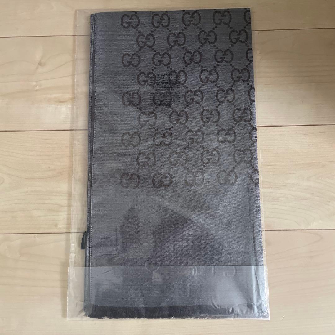 【新品・未使用】GUCCI グッチ ストール ショール GG柄　ブラウン
