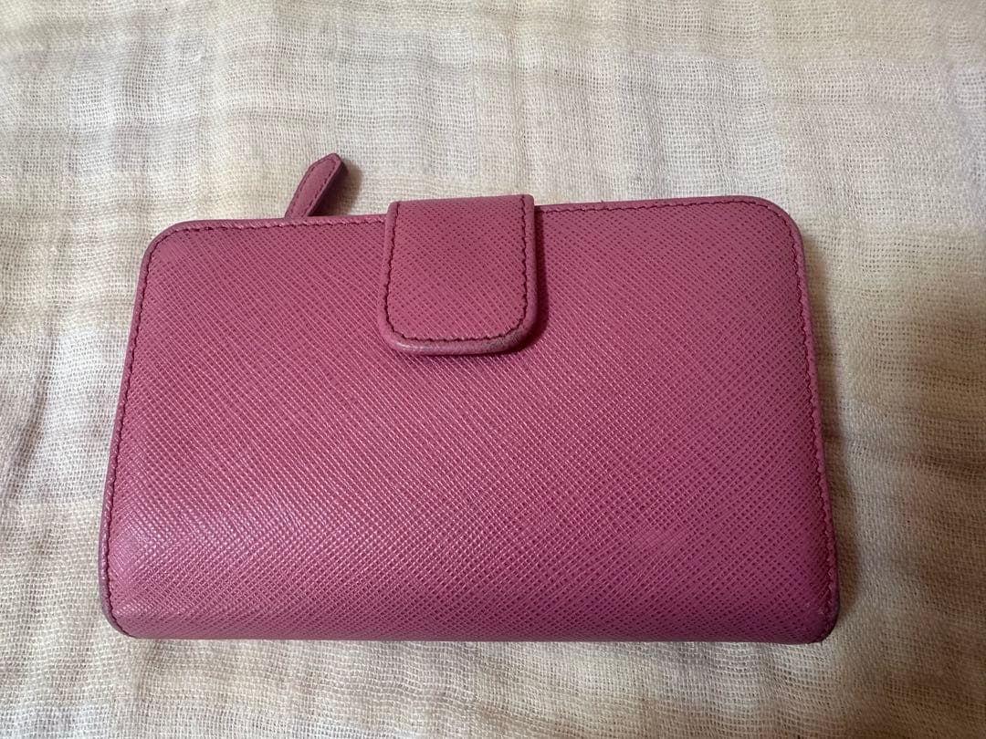 PRADA サフィアーノレザー　2つ折り財布　バイカラー
