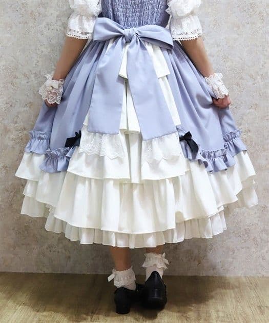 Chalmiere 不思議の国のジャンスカ&カチューシャ　2点セット サックス