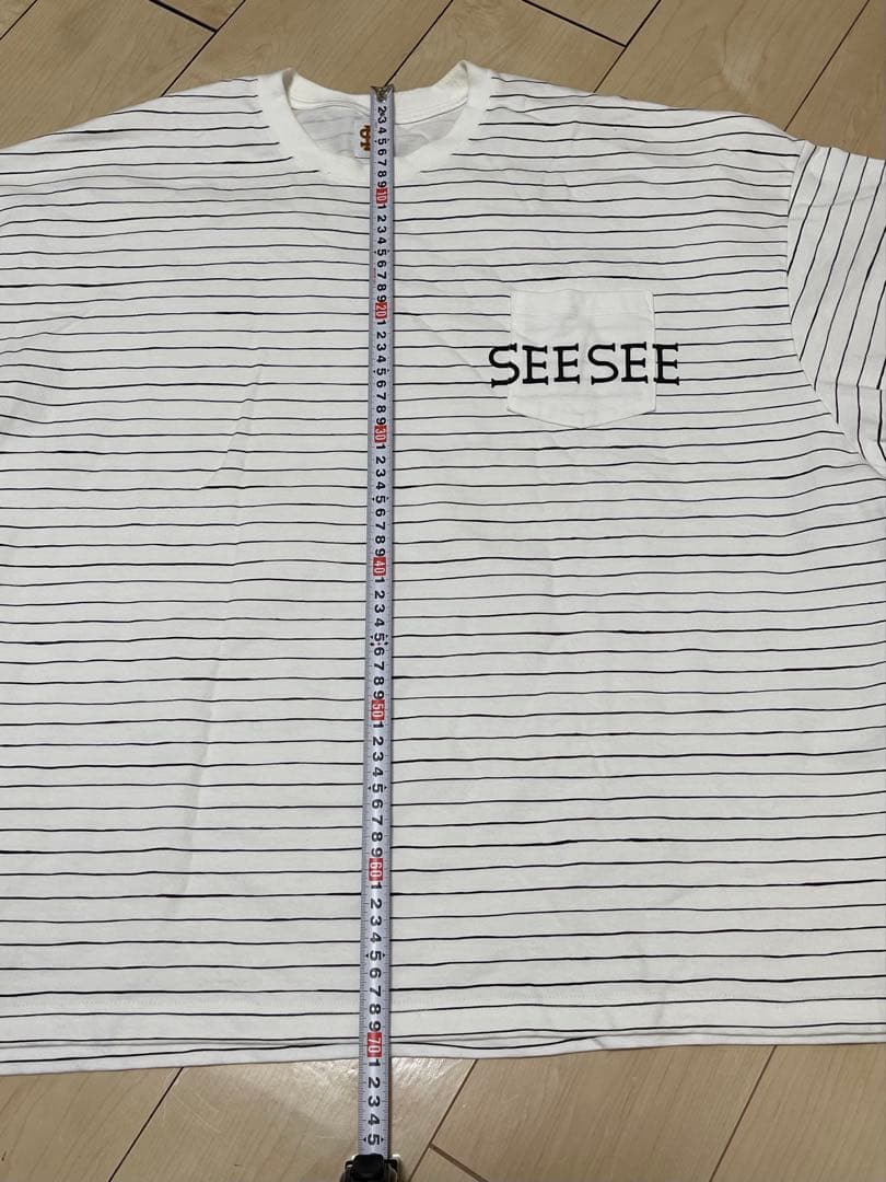 SEESEE SUPER BIG FLAT BOADER POCKE Tシャツ