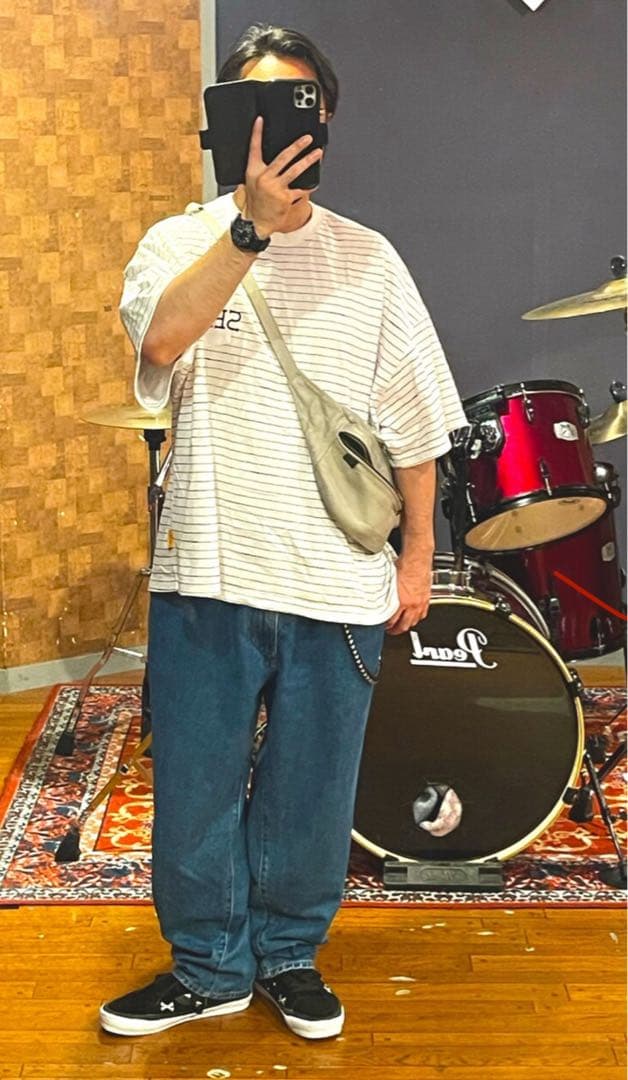 SEESEE SUPER BIG FLAT BOADER POCKE Tシャツ