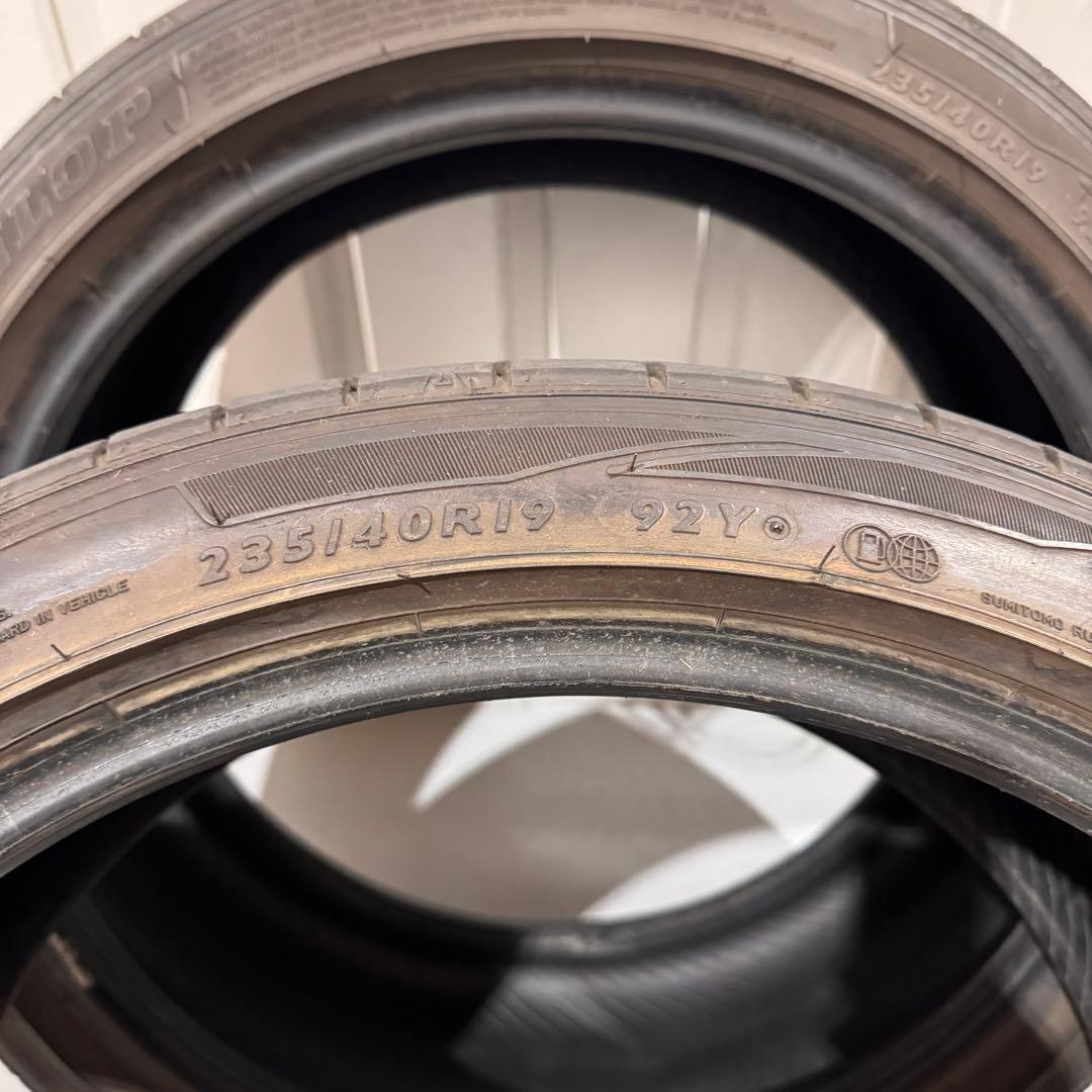 ダンロップ SP SPORT 235/40R19 2024年製 約7〜8分山