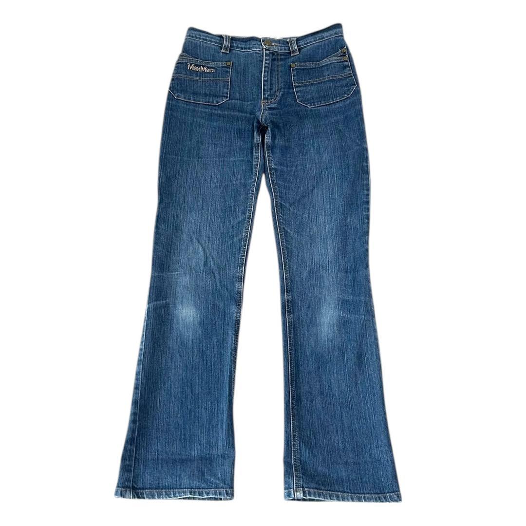MaxMara マックスマーラ ラインストーン ストレッチデニム Y2K