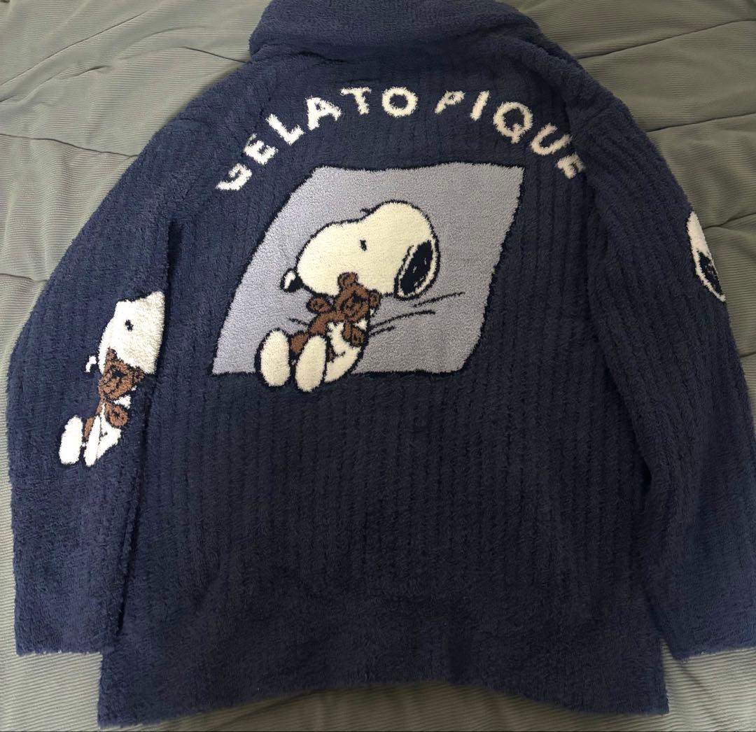 gelato pique SNOOPY×BEAR ジャガードショールカーディガン