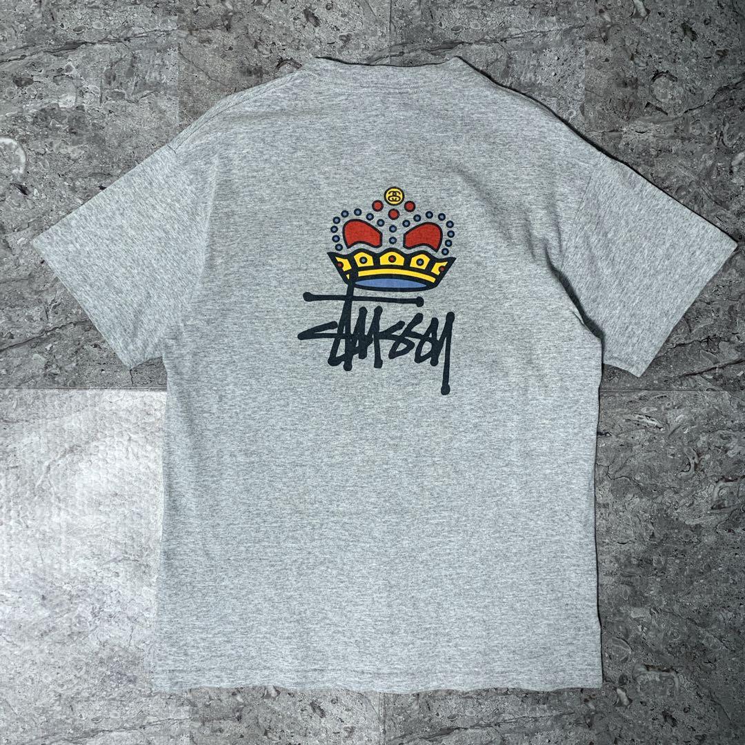 【90s紺タグ】Stussy オールドステューシー 王道クラウンロゴTシャツ