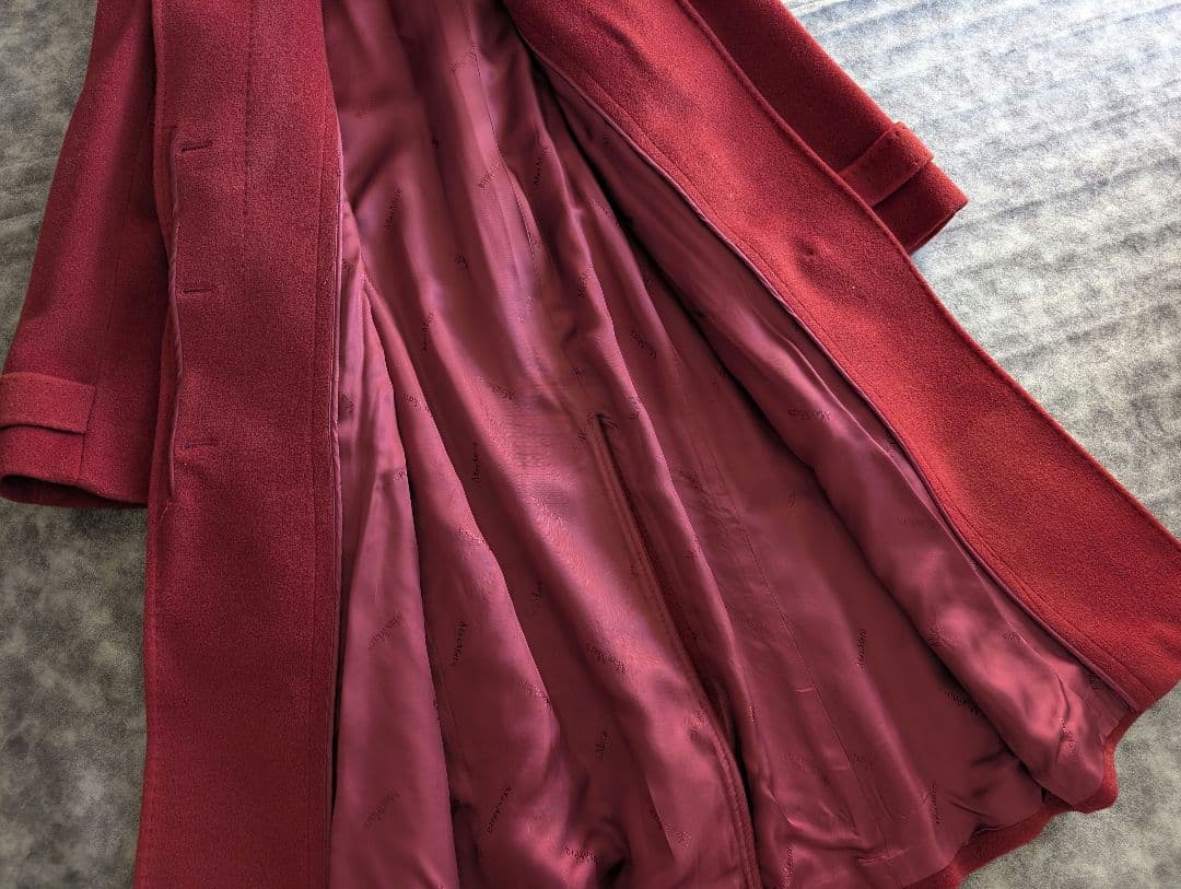 Max Mara マックスマーラ ウールコート 赤　最高級白タグ
