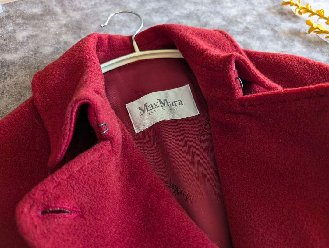 Max Mara マックスマーラ ウールコート 赤　最高級白タグ