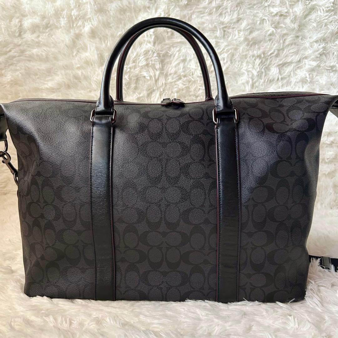 【専用ページ】美品COACH 2wayシグネチャーボストンバッグブラックXグレー
