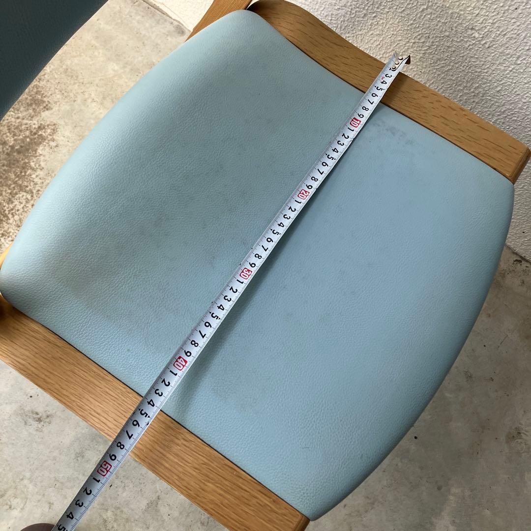 カリモク　KARIMOKU　Beness　コラボ商品　水色デスクチェア　木製