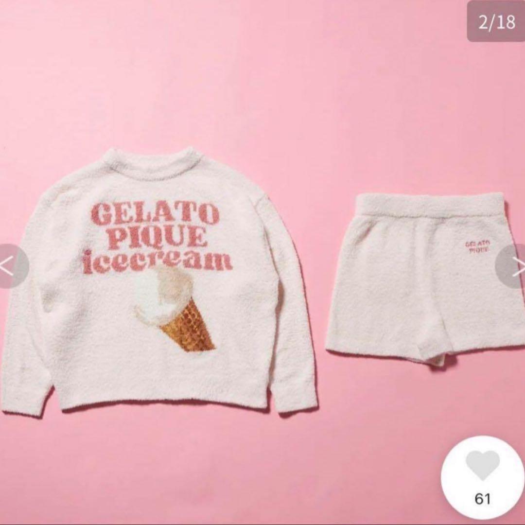 gelatopique アイスクリームロゴプルオーバー＆ショートパンツ