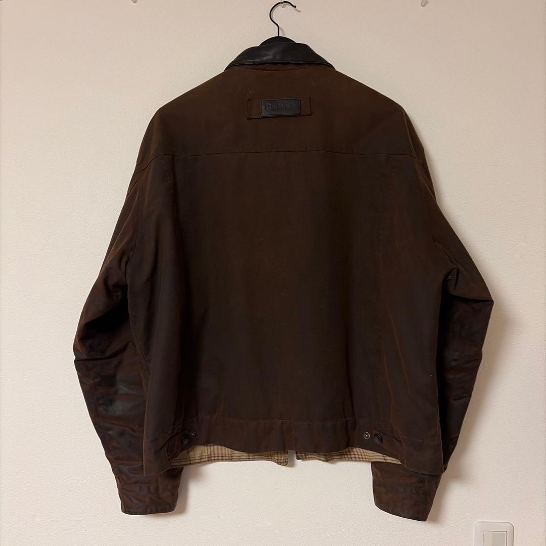 【希少】Barbour DROVER 襟レザー オイルド ジャケット