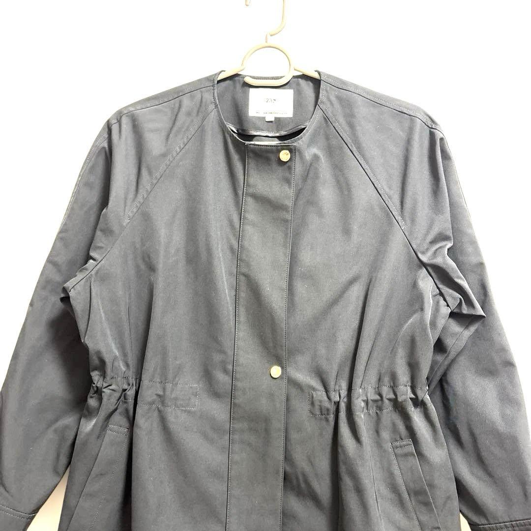 【極美品✨】23区 撥水加工 ノーカラーコート SS相当サイズ