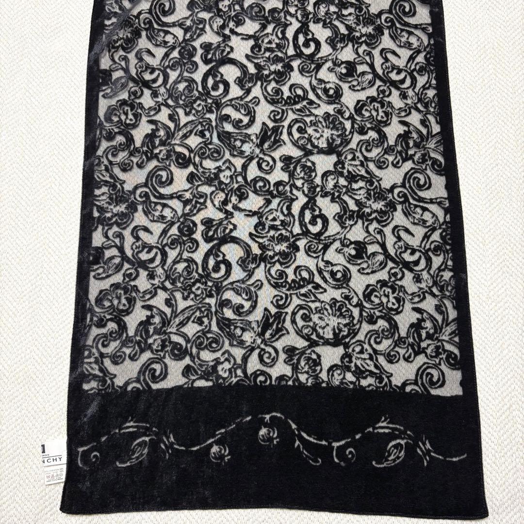 極上品 GIVENCHY ジバンシー 高級 ベルベット ショール スカーフ