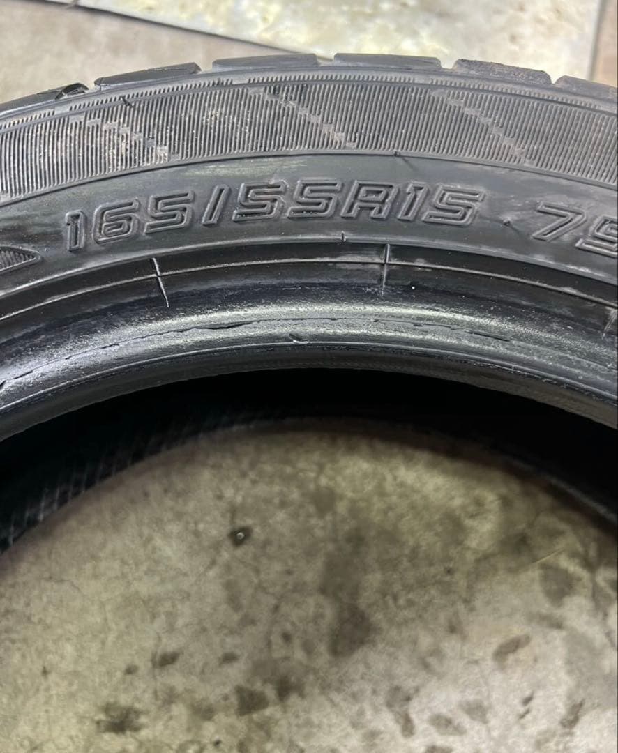 バリ山⭐︎165/55R15⭐︎DUNLOP⭐︎EC204⭐︎2021年製⭐︎４本⭐︎送込