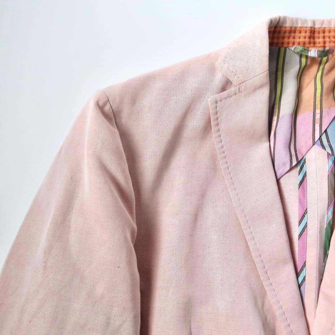 ETRO エトロ SUPERLEGGERA 綿麻ジャケット ピンクL イタリア製