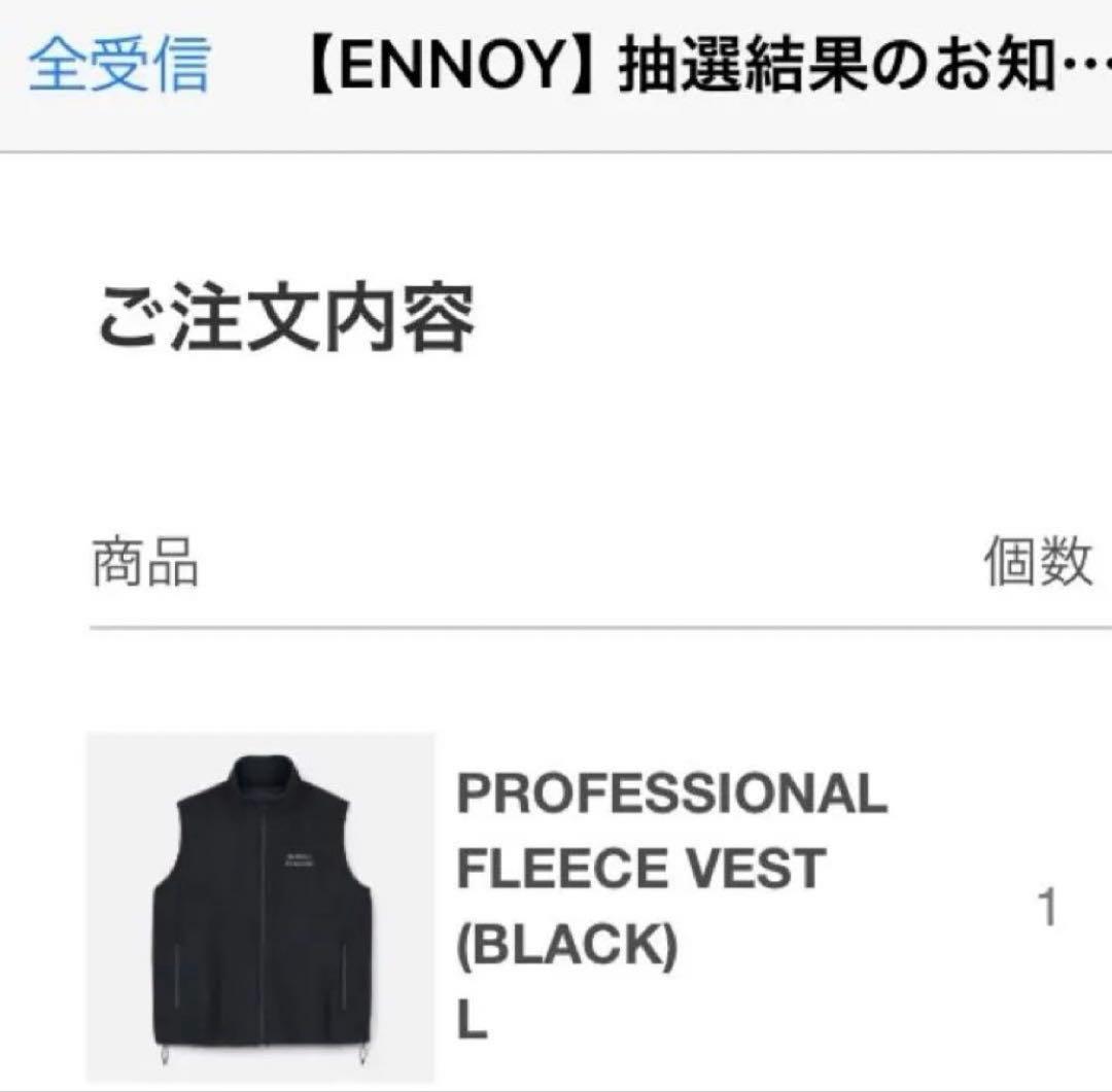 トップス ENNOY PROFESSIONAL FLEECE VEST BLACK (L)