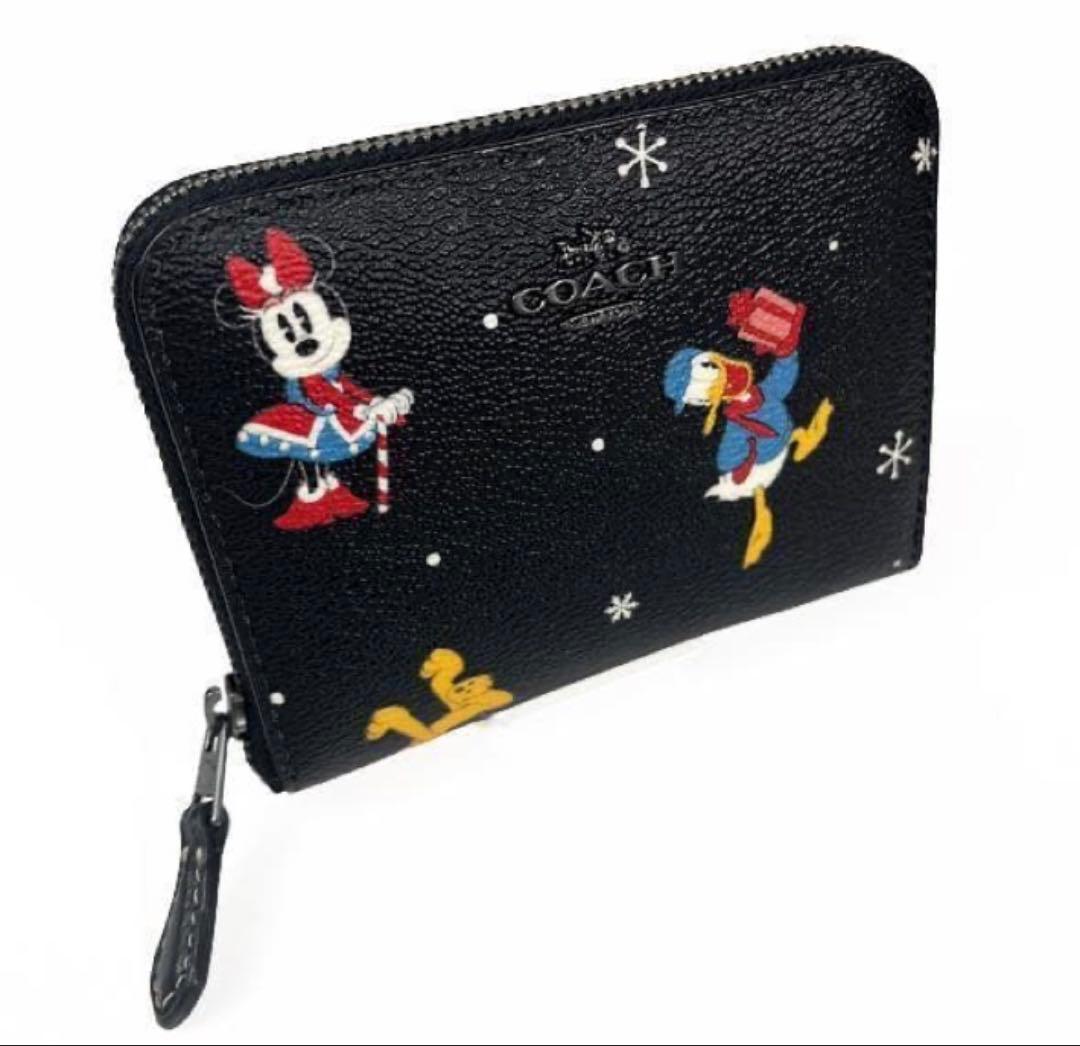 COACH / コーチ ミッキーマウス グーフィー ドナルドコンパクト二つ折財布