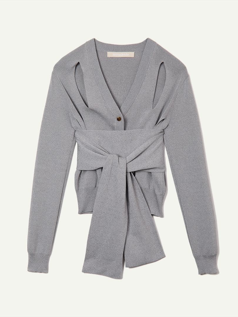 トップス Leinwade Ribbon Tie Dry-touch Cardigan