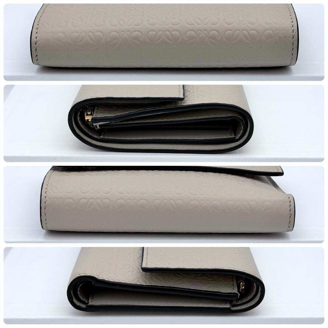 美品 LOEWE ロエベ リピートアナグラム スモール バーティカルウォレット