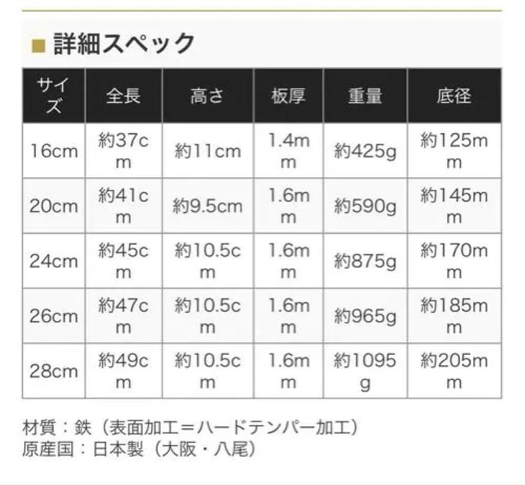 5 Star Gourmet TSUJI鉄フライパン【哲】　24cm