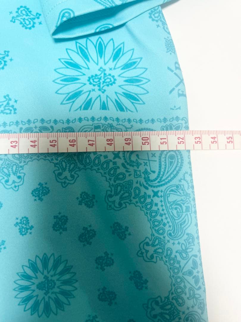 【入手困難品‼️】FR2GOLF ペイズリー ポロシャツ　　ゴルフ　水色　L