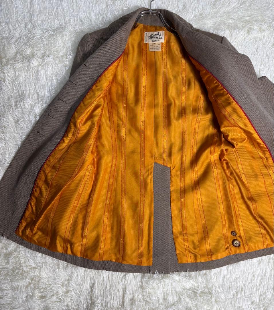 HERMÈS エルメス ヴィンテージ ウールジャケット レザーカラー