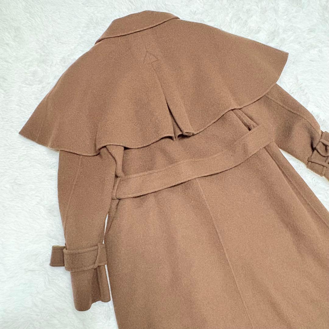 美品✨スナイデル✨リバーケープコート　ウール　ロング　ベルト付き　Aライン　羊毛