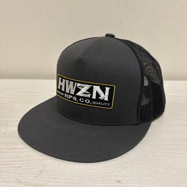 ★HWZN Bross/BOXロゴ メッシュ トラッカーキャップ★グレー/CAP