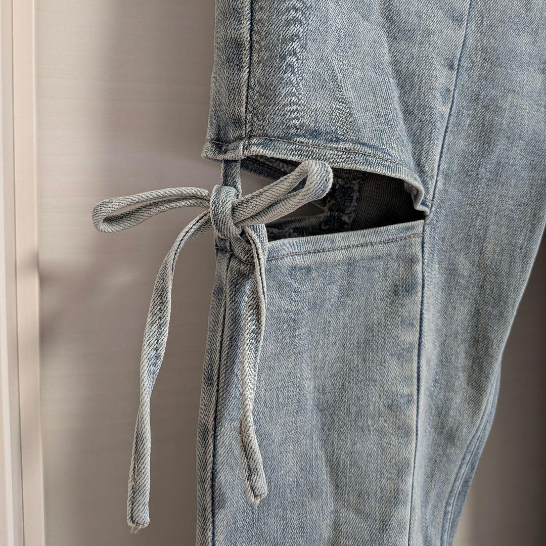 RESEXXY カットアウトリボンデニムパンツ フレア XS