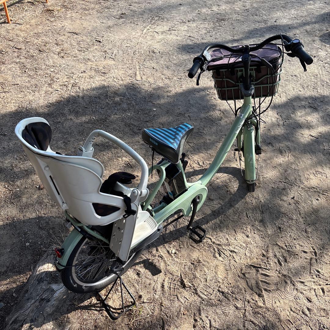 【東京都】引取　電動アシスト自転車 チャイルドシート付き　bikke グリーン