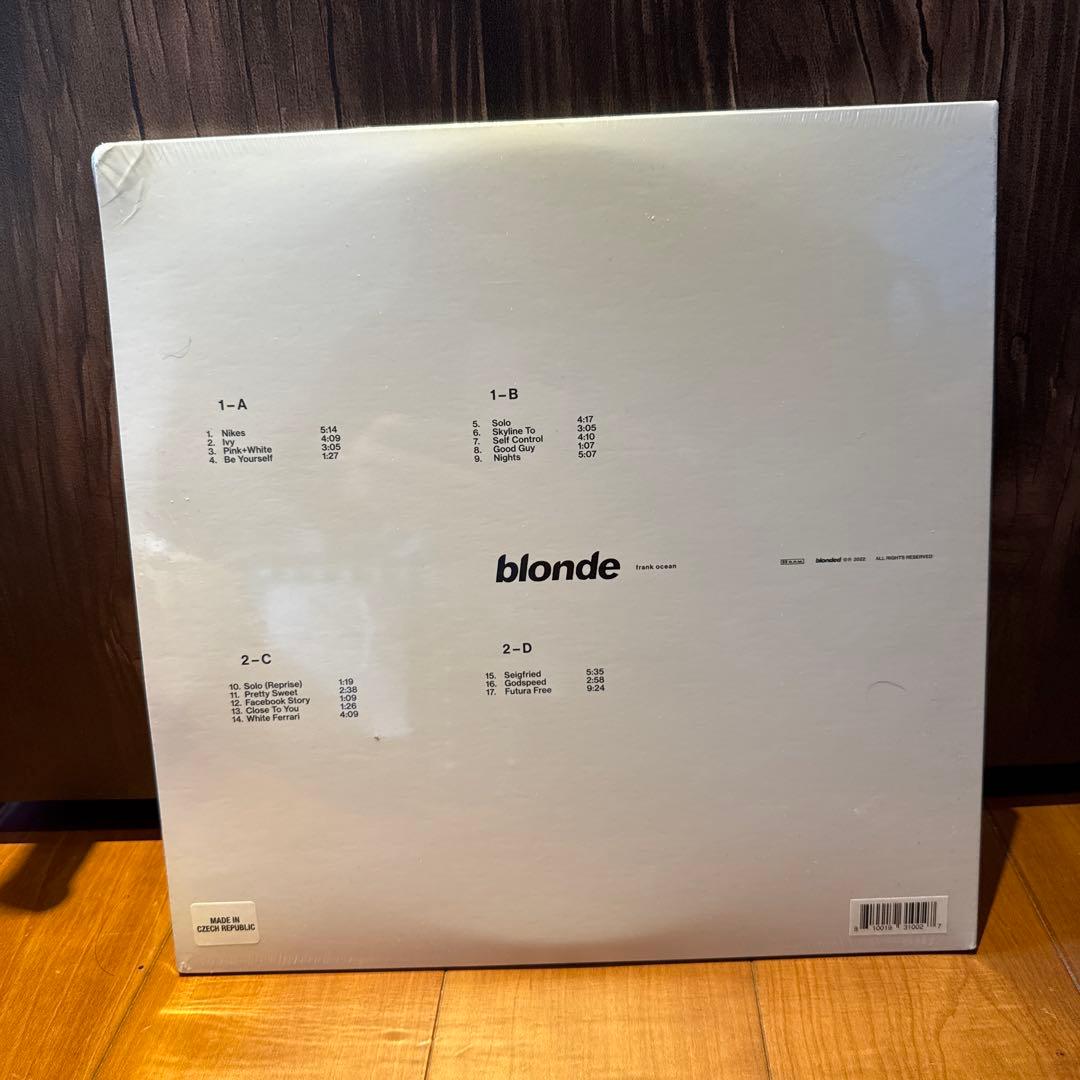 Frank Ocean Blonde レコード オフィシャル盤 2LP
