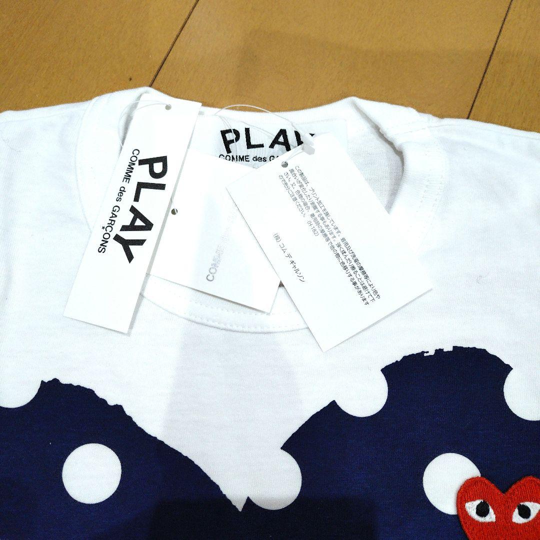 PLAY COMME des GARÇONS 水玉柄　ドット　ハート半袖Tシャツ