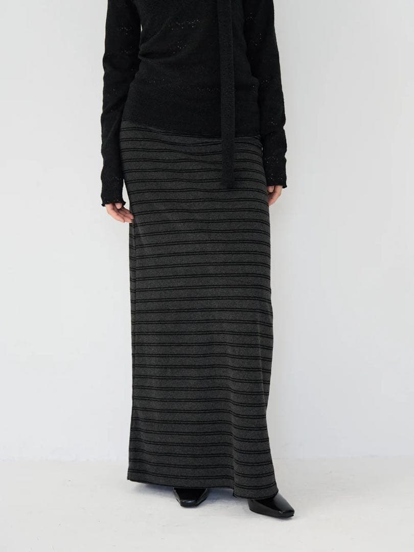 スカート striped knit skirt / geeong