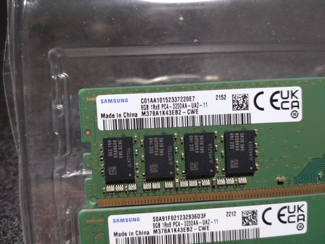 Samsung メモリ DDR4 8GB×2 16GB