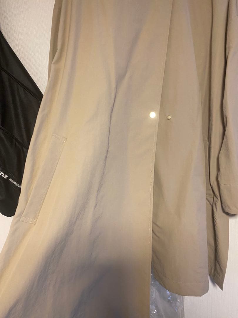 Ineedmoreshoes A-LINE NYLON COAT ベージュ36