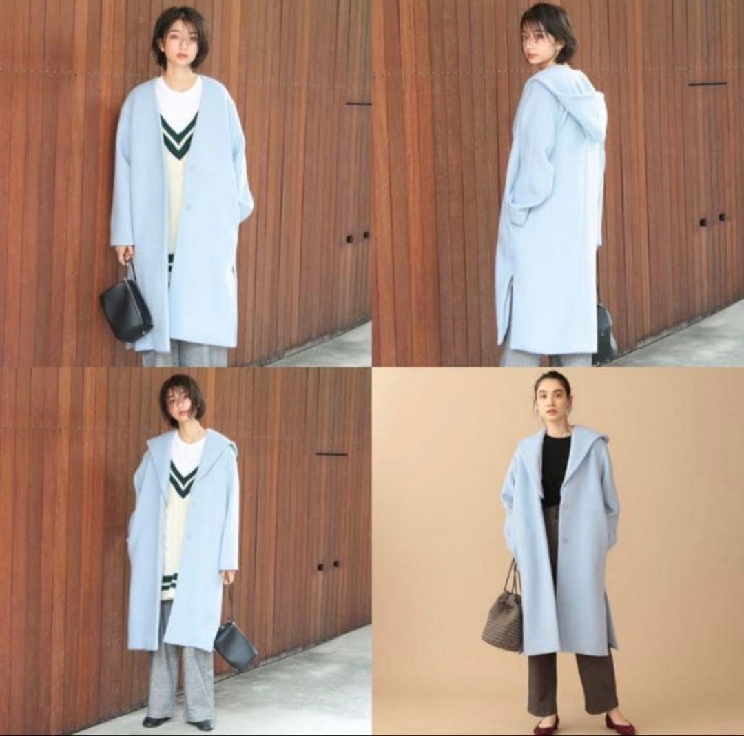 BEAUTY&YOUTH ビューティー&ユース　コート　アウター　ブルー　水色